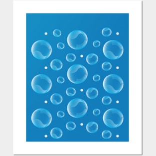 Blue Bubbles Posters and Art